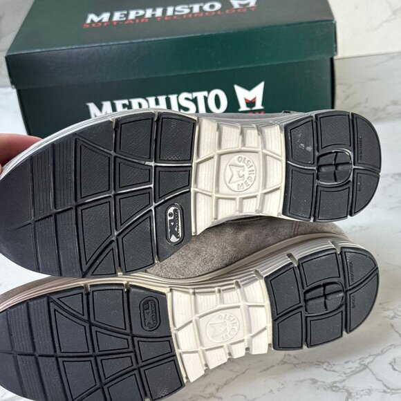 MEPHISTO Yael Soft-Air Sneaker In Dark Taupe Pipa 4665 Size 6.5 - Picture 8 of 9